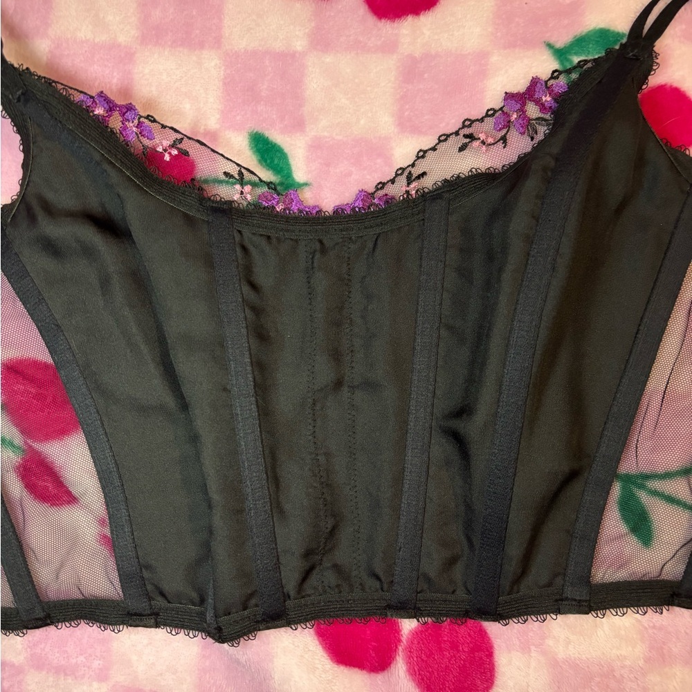 VICTORIA'S SECRET Very Sexy Floral Embroidery Corset Top - Picture 7 of 10